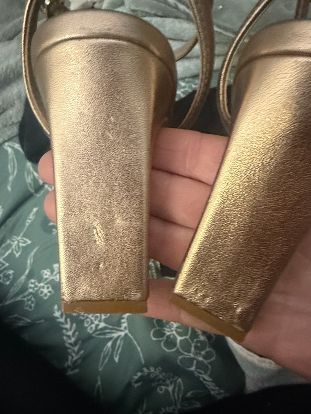 Mix No. 6 Metallic Rose Gold Strappy Heels - Picture 3 of 3